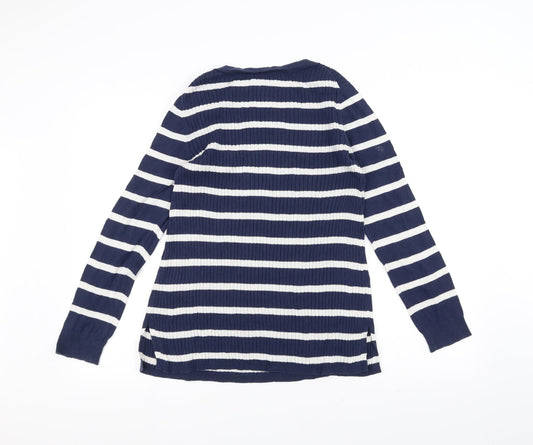 Gap Mens Blue Striped Pullover Jumper Size M