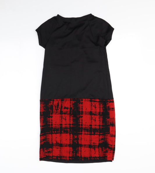 Laura Clément Womens Black Herringbone Shift Size 6