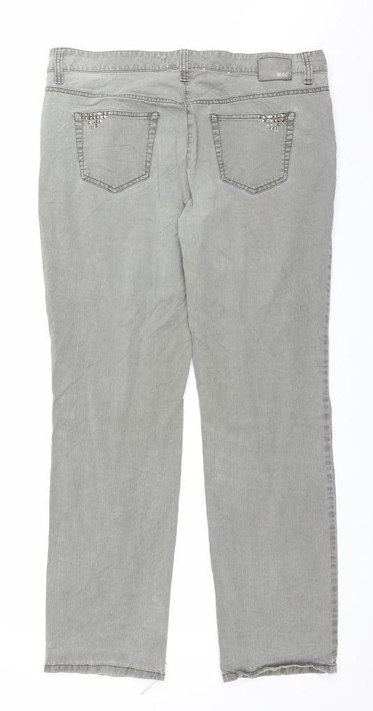 MAC Womens Grey Denim Straight Jeans Size 37 in L30 in