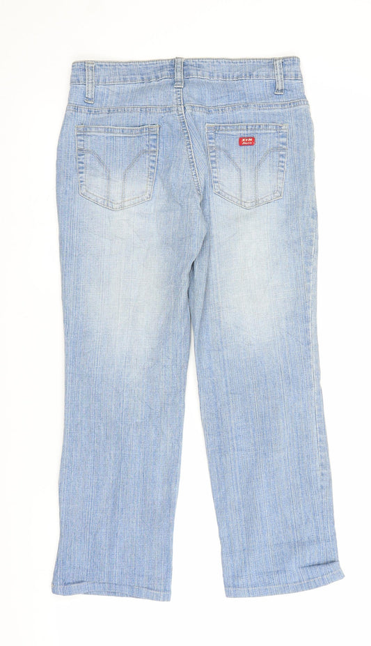 XFN Womens Blue Denim Straight Jeans Size M L22.5 in