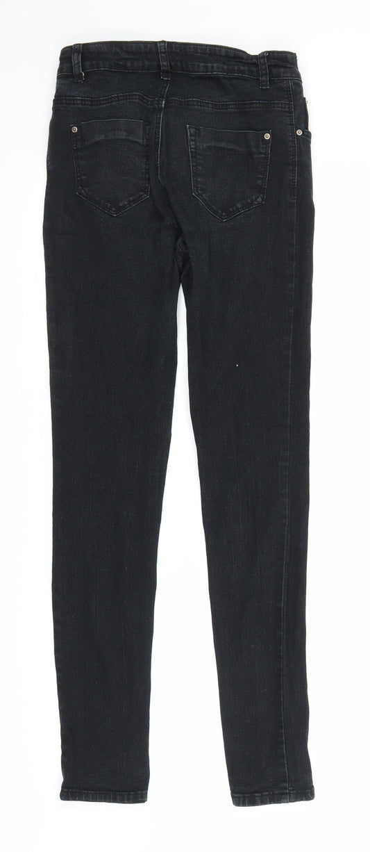 Fluid Womens Black Denim Skinny Jeans Size 10 L29 in