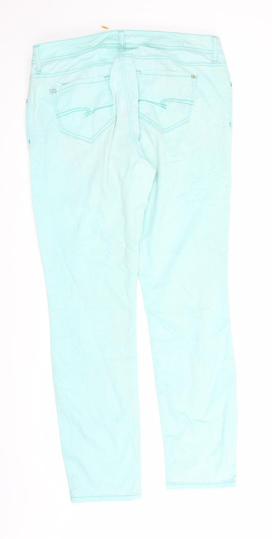 Street One Womens Green Denim Straight Jeans Size 34 in L29 in