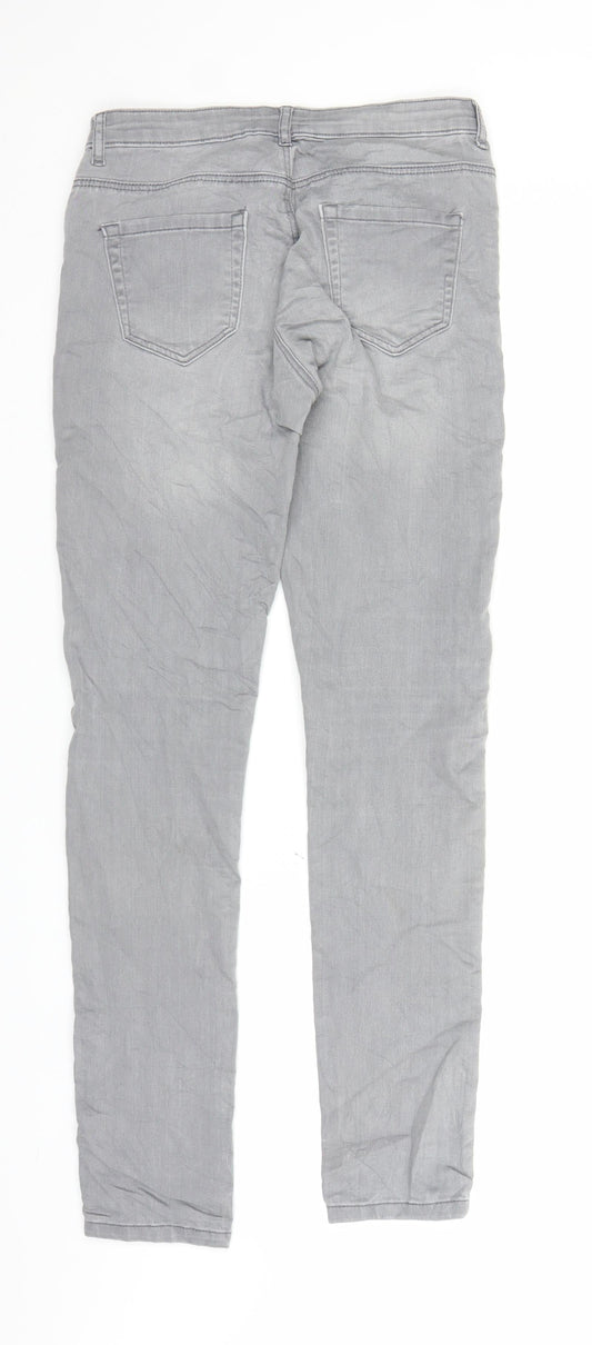 Denim & Co. Womens Grey Denim Skinny Jeans Size 8 L29 in