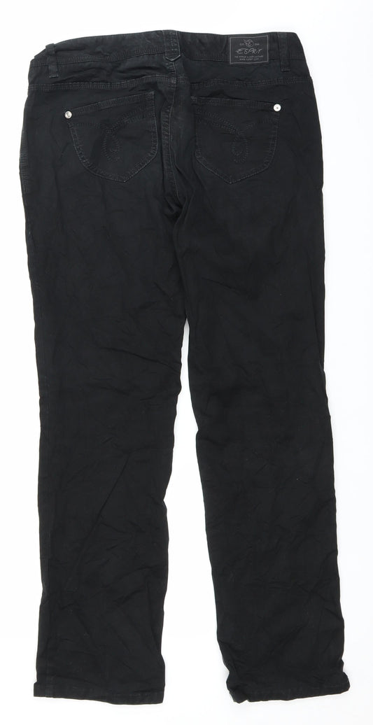 Esprit Womens Black Denim Straight Jeans Size 34 in L29 in