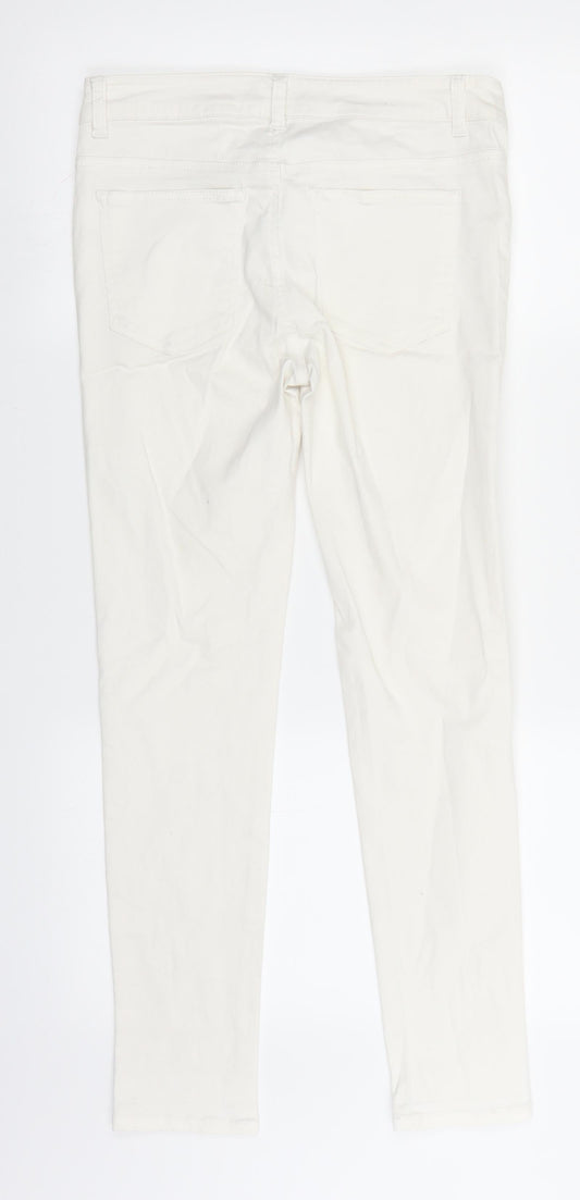 BikBok Womens White Denim Straight Jeans Size M L26 in