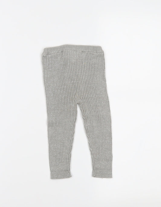 Vertbaudet Girls Grey Sweatpants Leggings Size 3-6 Months