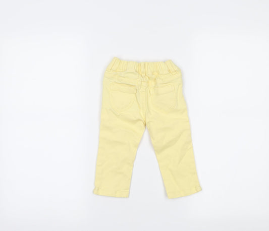 m Girls Yellow Denim Capri Jeans Size 6-9 Months