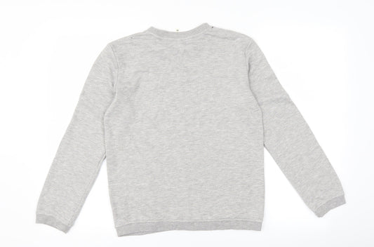 Primark Girls Grey Pullover Sweatshirt Size 11-12 Years - good times