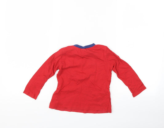 LC Waikiki Girls Red Basic T-Shirt Size 18-24 Months - aeroplane