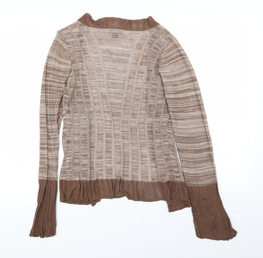 Monsoon Womens Brown Cardigan Jumper Size 8