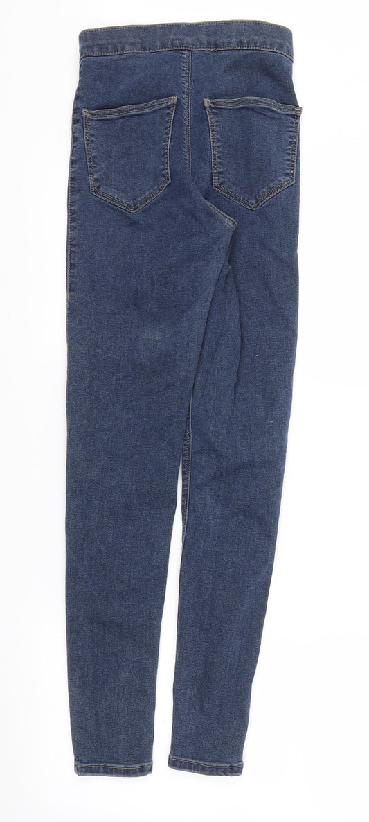 Topshop Womens Blue Straight Jeans Size 25 L30 in