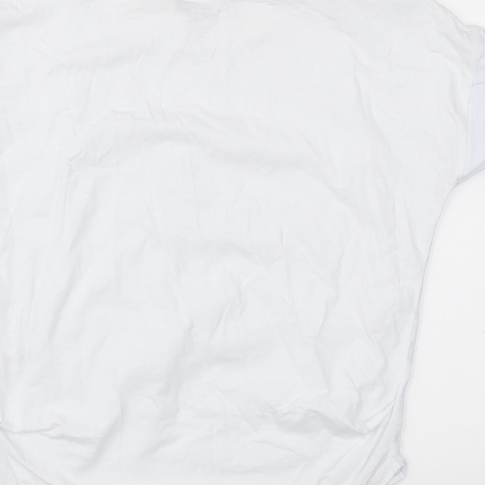 next Womens White Striped Basic T-Shirt Size 6