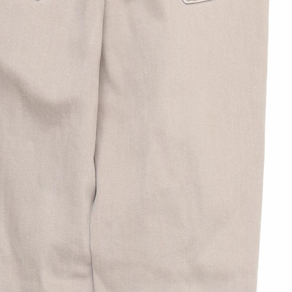 next Mens Beige Straight Jeans Size 16 L27 in