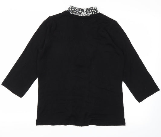 m&s Womens Black Basic T-Shirt Size 12