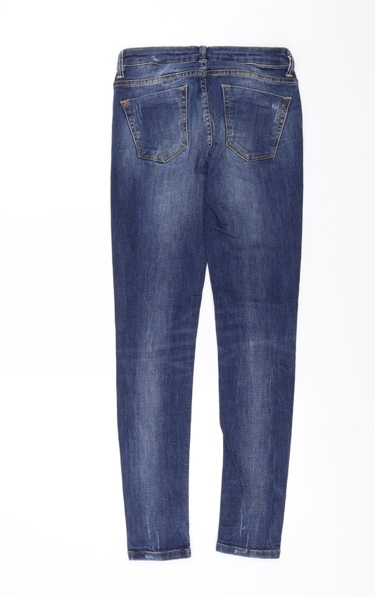 Topshop Womens Blue Denim Skinny Jeans Size 26 in L30 in