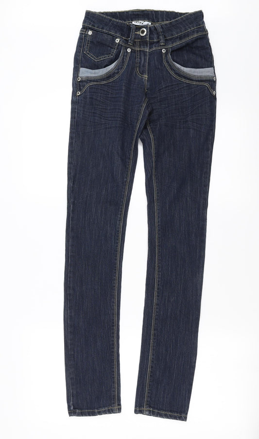 OKAY Womens Blue Denim Skinny Jeans Size 6 L32 in