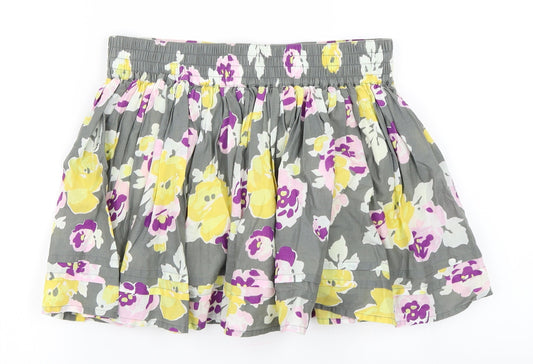 Johnnie B Womens Green Floral Mini Skirt Size XS