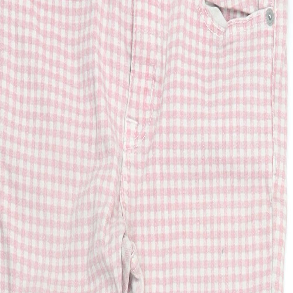 Jack Wills Womens Pink Check Skinny Jeans Size 8 L24 in