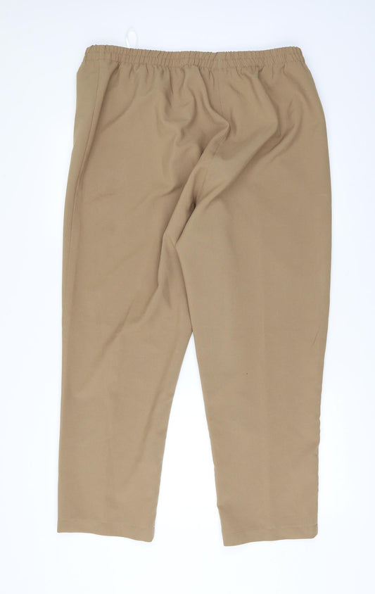 Preworn Womens Brown Trousers Size 22 L28 in