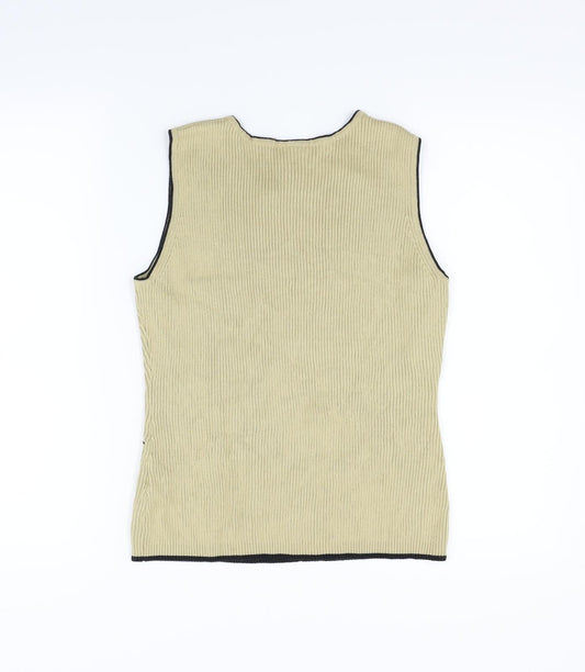 Roman Womens Beige Vest Jumper Size M
