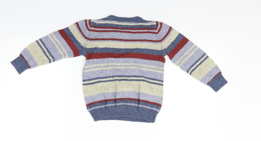 John Lewis Girls Blue Striped Pullover Jumper Size 5 Years
