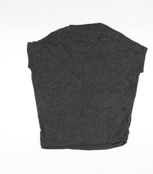 Preworn Womens Grey Vest Jumper Size M - bow