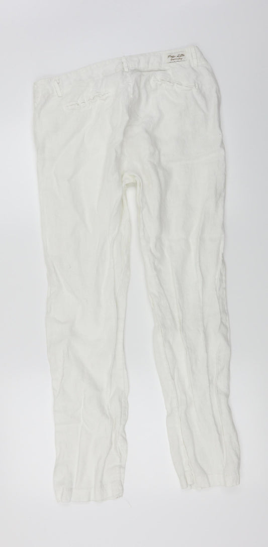 Pako litto Womens White Trousers Size L L26 in