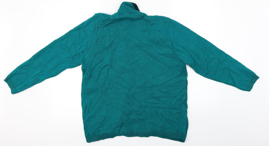 Envy Womens Green Cardigan Jumper Size XL