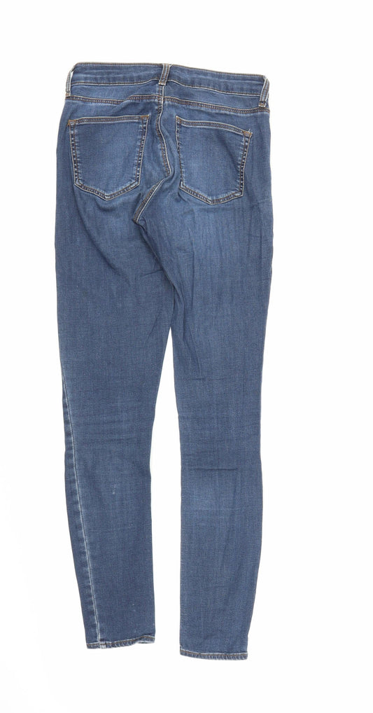 Topshop Womens Blue Denim Skinny Jeans Size 26 in L26 in