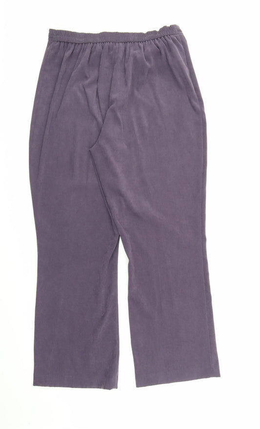 Classics Womens Purple Trousers Size 14 L25 in