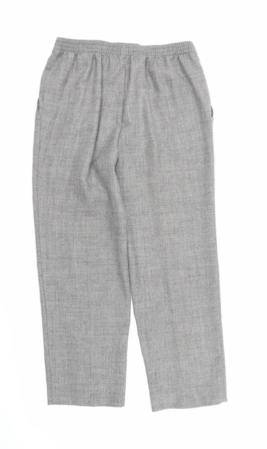 M&S Womens Grey Capri Trousers Size 14 L25 in