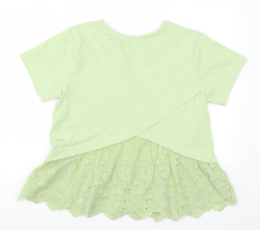 MNG Womens Green Basic T-Shirt Size S