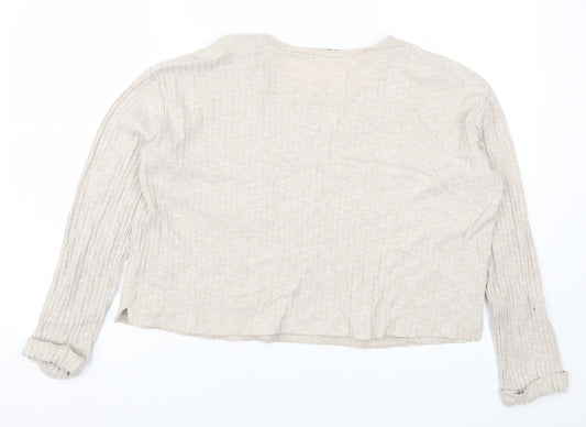 Sportsgirl Womens Beige Cropped T-Shirt Size M