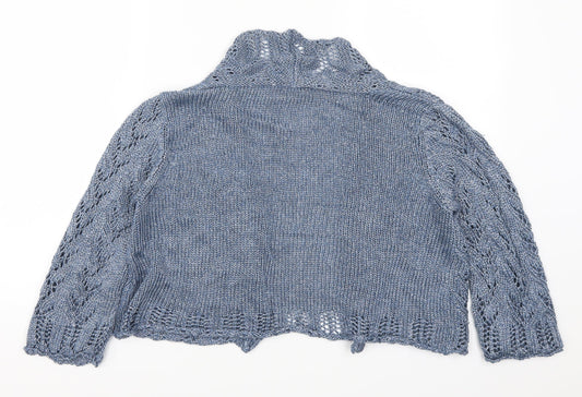 BHS Womens Blue Cardigan Jumper Size 16