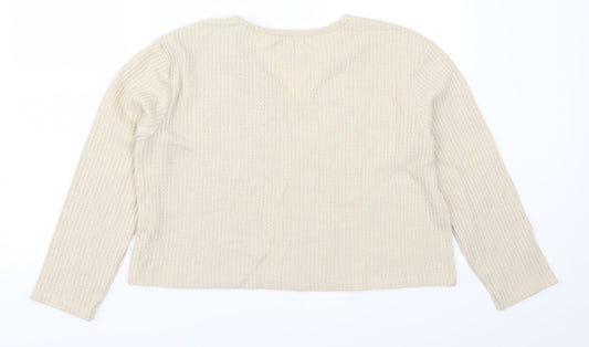 Pull & Bear Womens Beige Pullover Jumper Size M