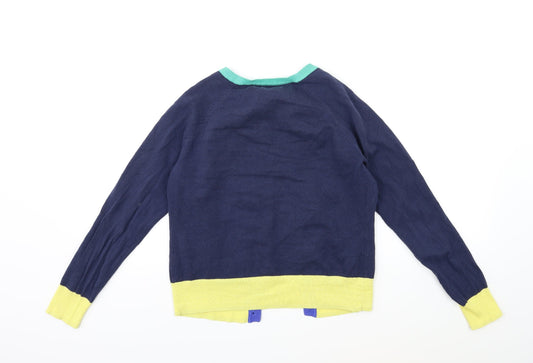 Bass Womens Blue Knit Cardigan Jumper Size XS