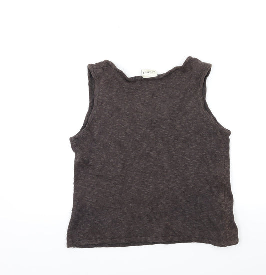 Minuet Womens Brown Knit Pullover Jumper Size 14