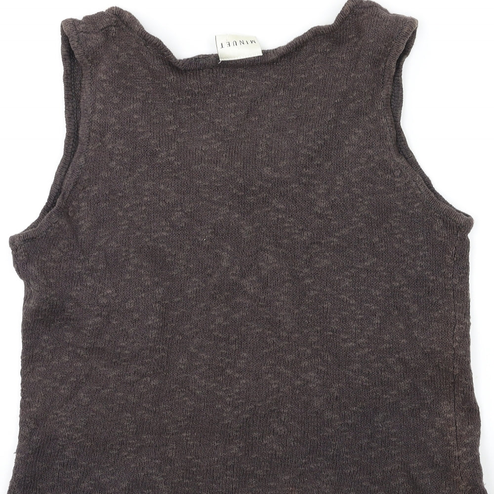 Minuet Womens Brown Knit Pullover Jumper Size 14