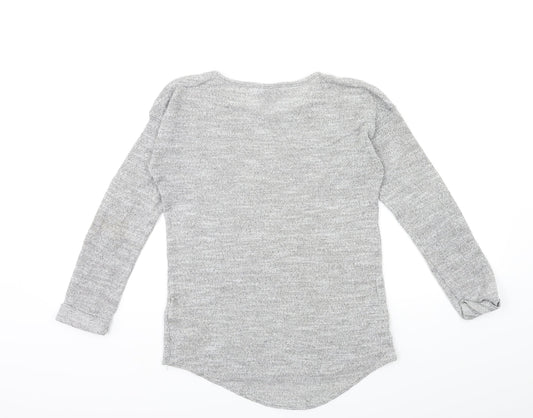 Topshop Womens Grey Knit Pullover Jumper Size 6