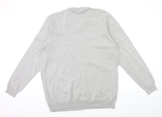 capsule Mens Grey Knit Pullover Jumper Size 2XL