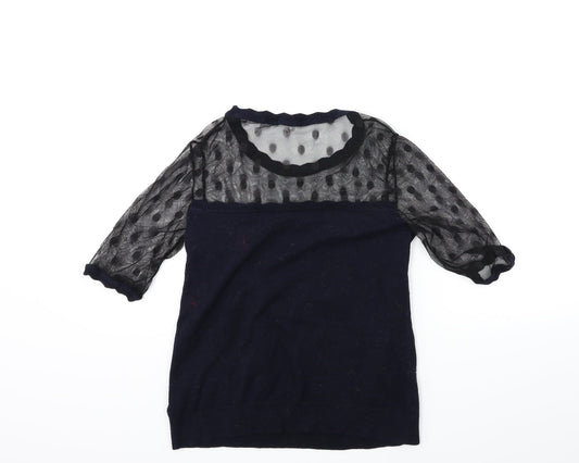Preworn Womens Blue Knit Pullover Jumper Size S
