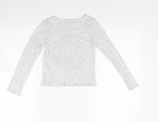 Primark Girls Grey Pullover Sweatshirt Size 7-8 Years - Fashion Icon