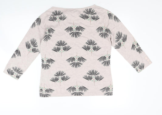NEXT Womens Beige Floral Pullover Jumper Size 12