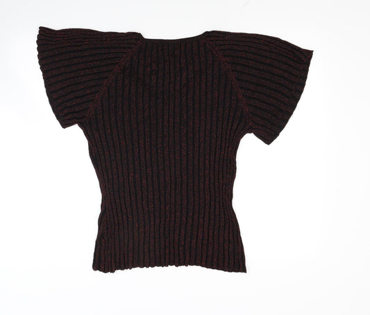 M&Co Womens Black Jersey Blouse Size L