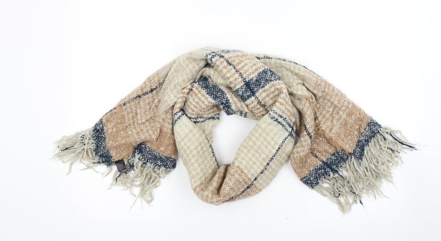 Accessorize Womens Beige Check Shawl/Wrap