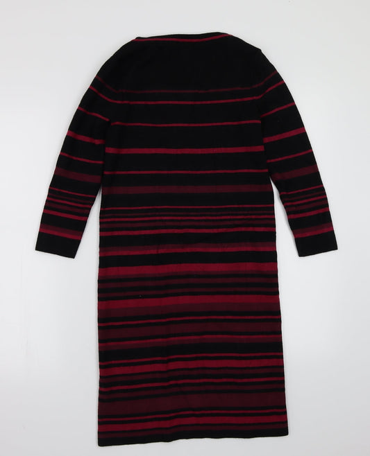 Monsoon Womens Black Striped A-Line Size 8