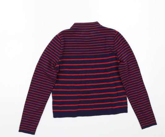 Newlook Womens Blue Striped Pullover Jumper Size 10