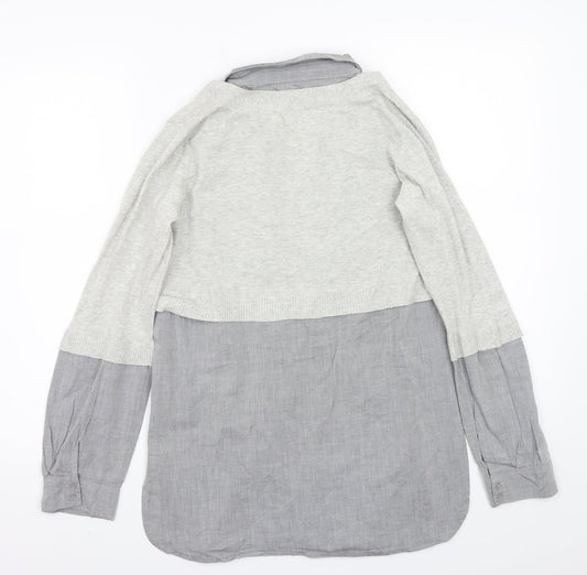 Kookai Womens Grey Basic Button-Up Size 2