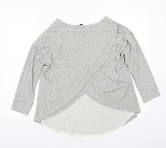 Verve Womens Grey Basic T-Shirt Size S