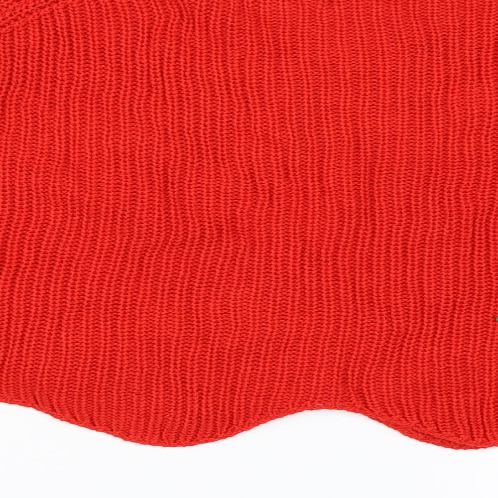 New Look Womens Red Pullover Jumper Size M
